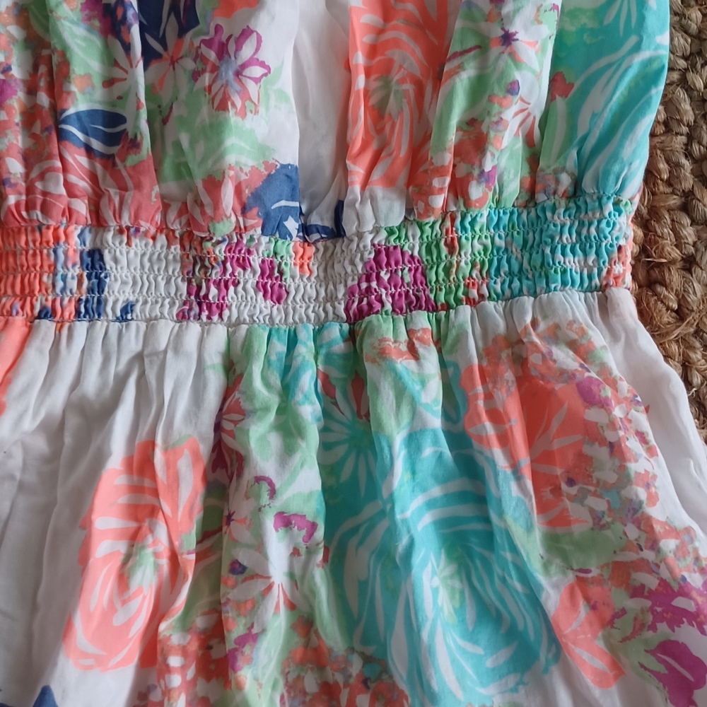 Old navy colorfully girl dress sz 8 summer floral lightweight cruise resort - Picture 3 of 6